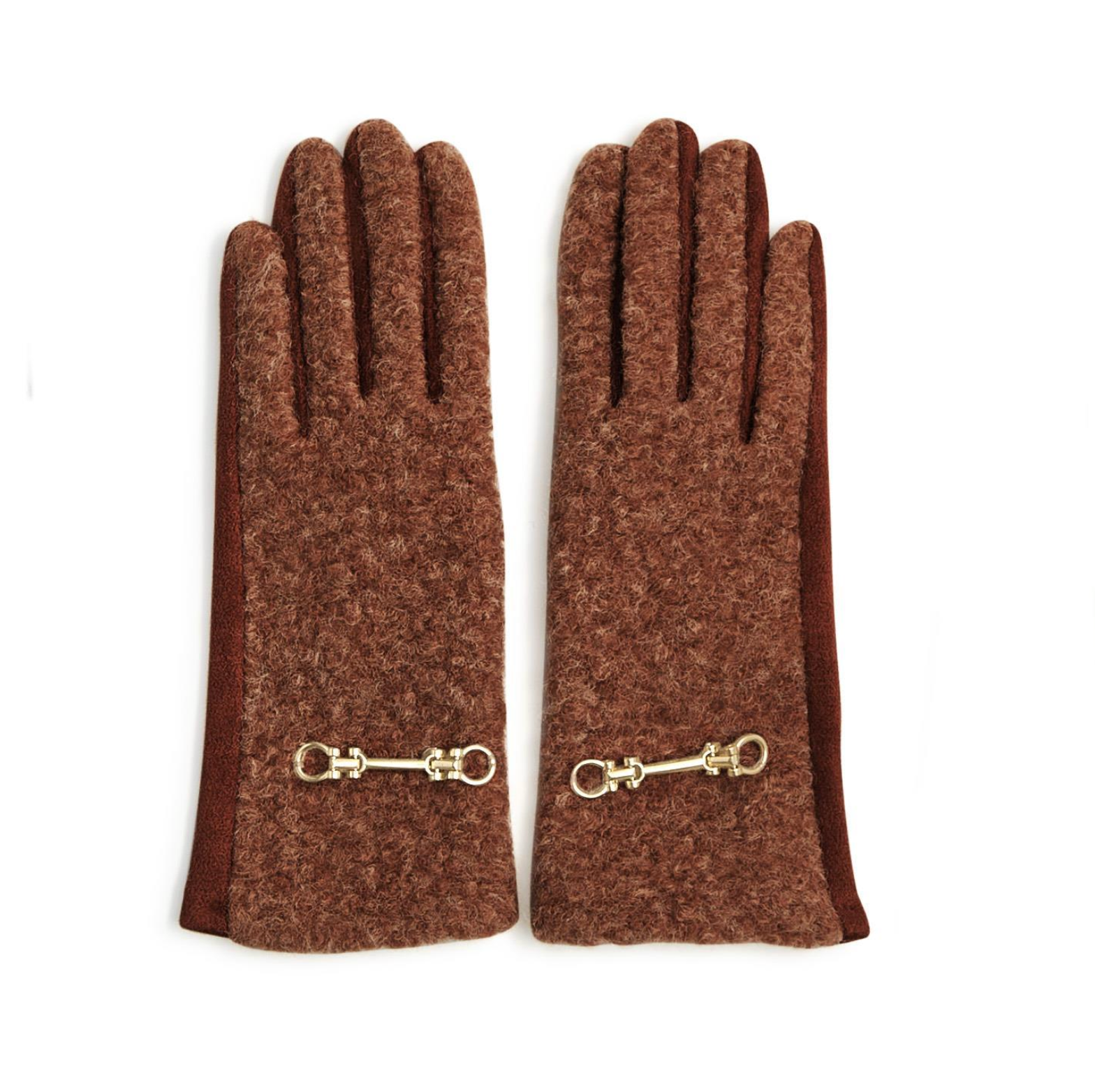 Plush Gloves with Metal Keeper