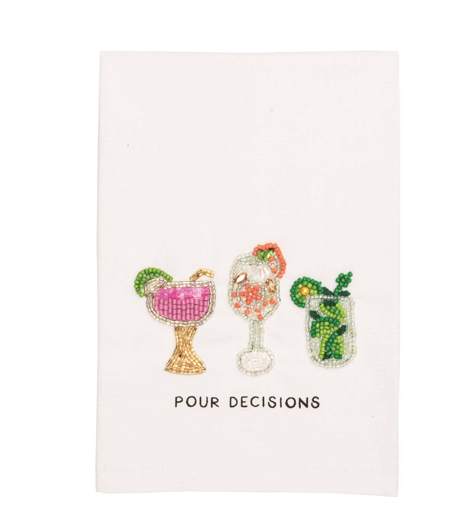 Pour Decision Beaded Bar Towel