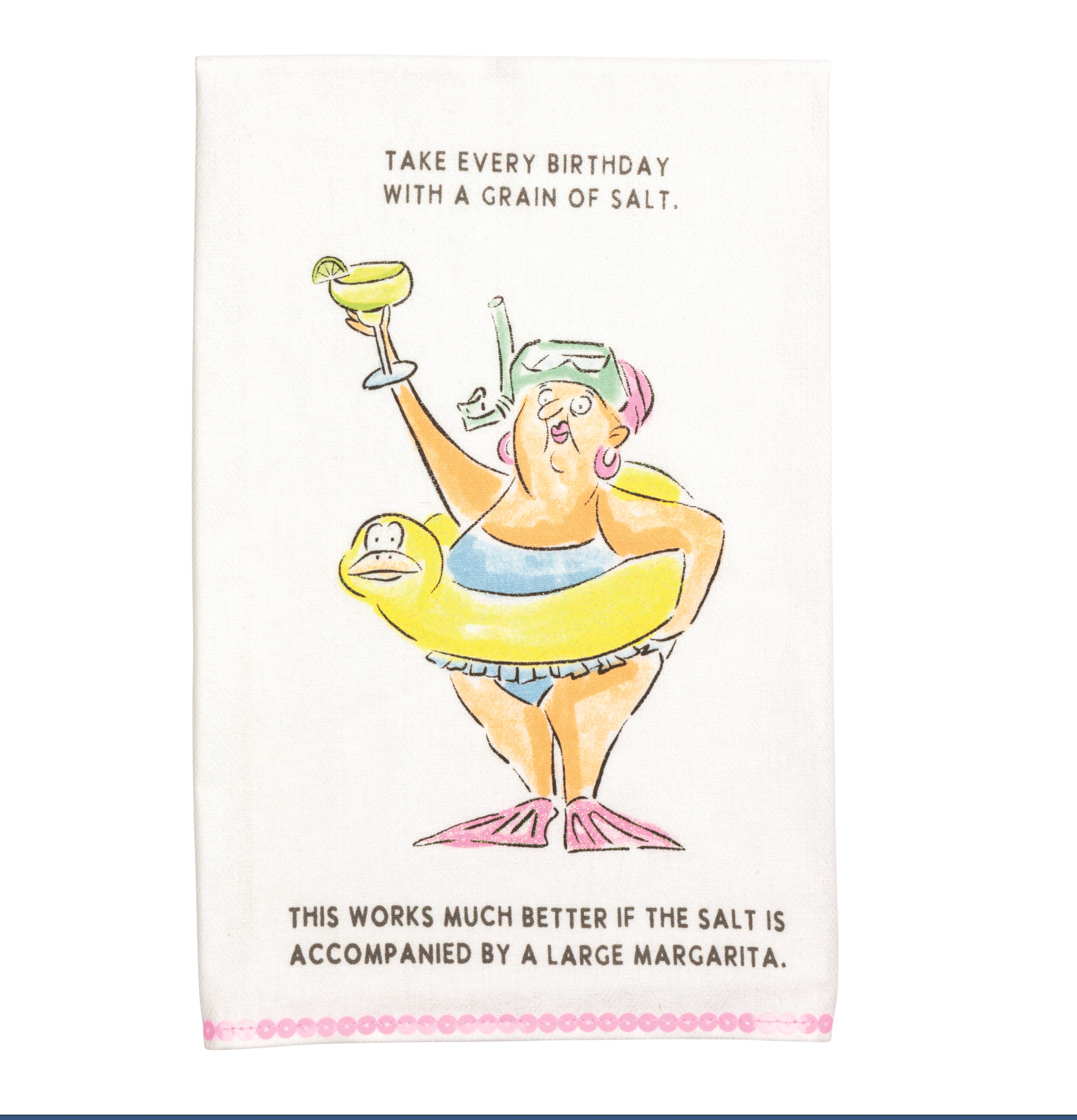 Marg Glitter Birthday Towel