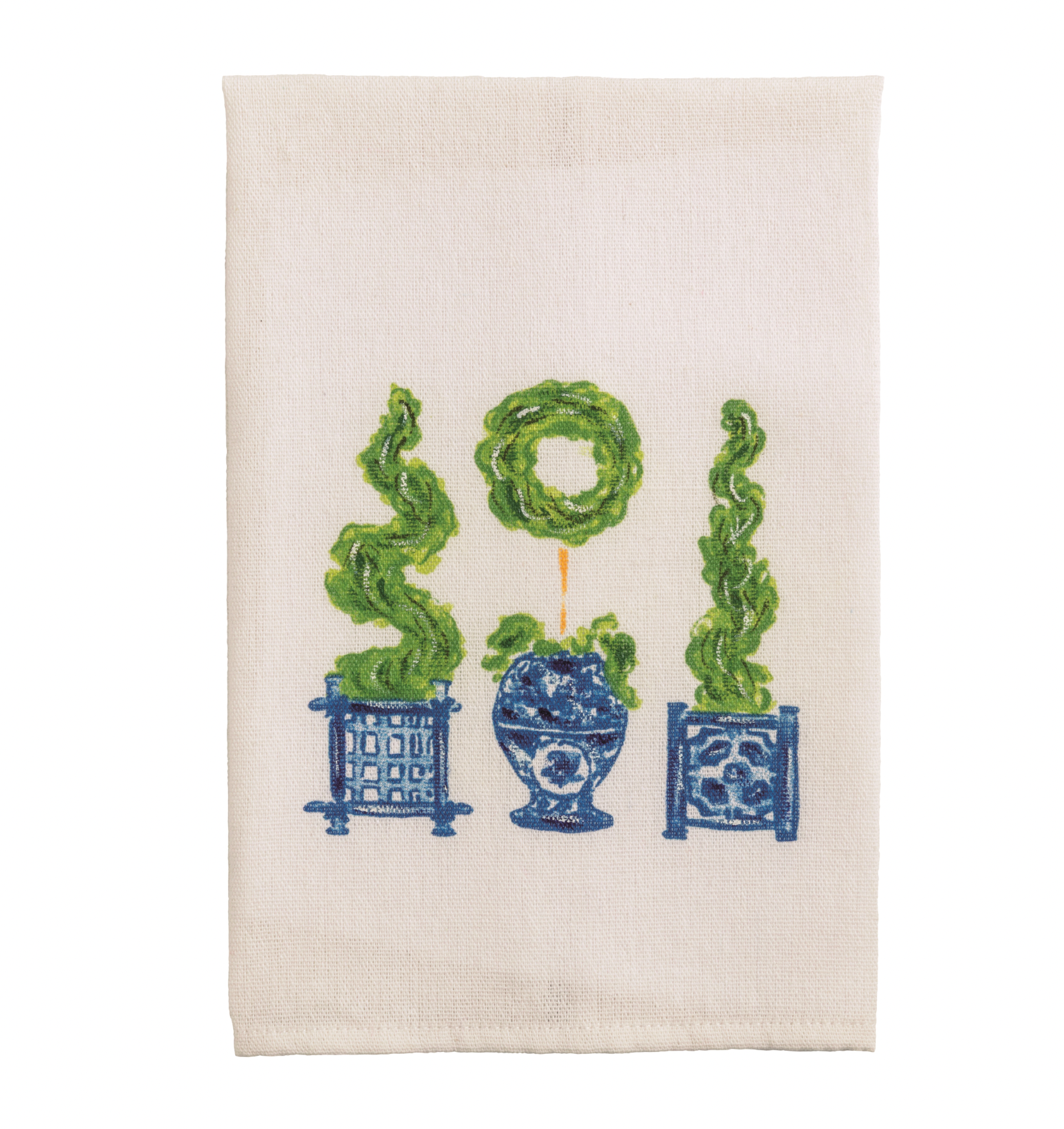 Painted Three Topiary Towel