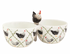 Rooster Double Tidbit Set