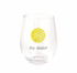 Jewel Pickle Ball Wine Glass