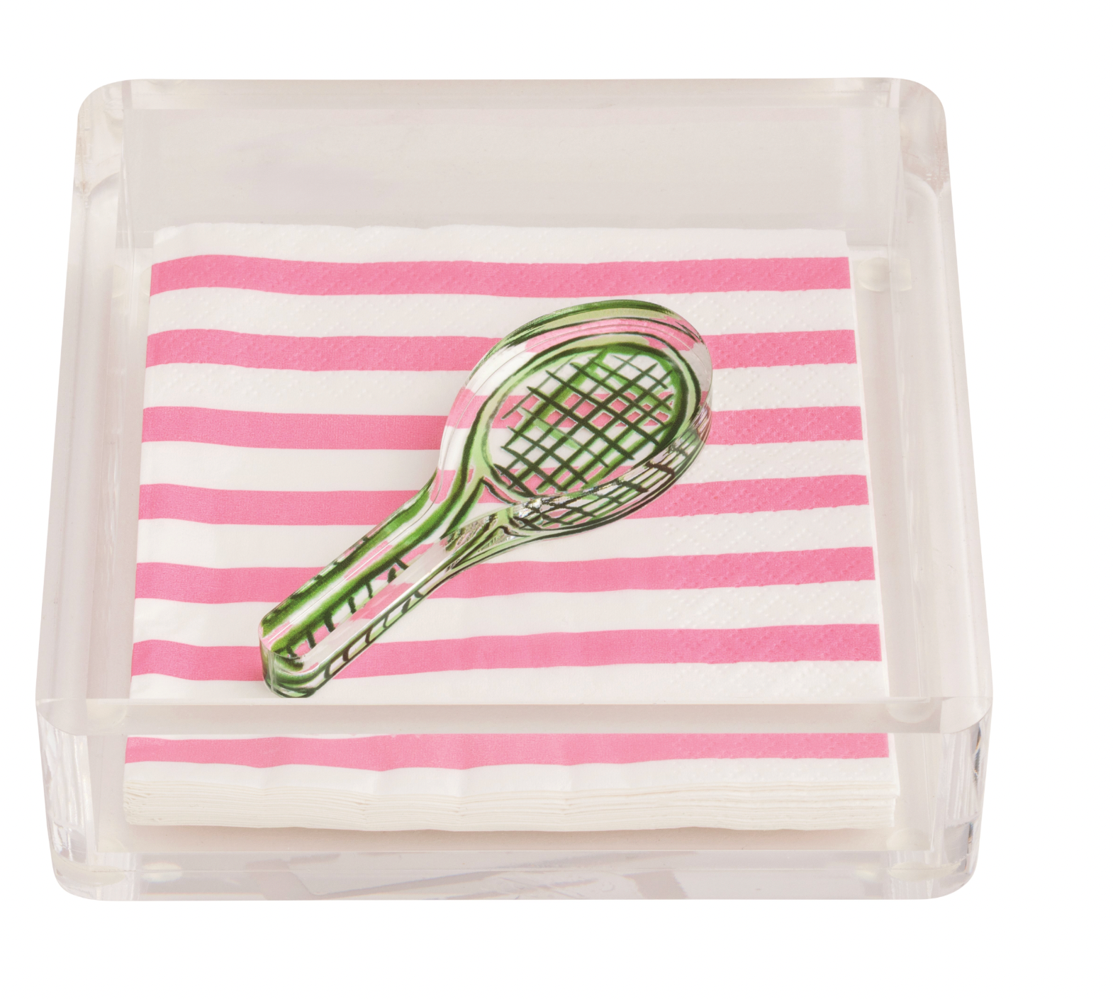 Tennis Acrylic Napkin Holder & Weight Set