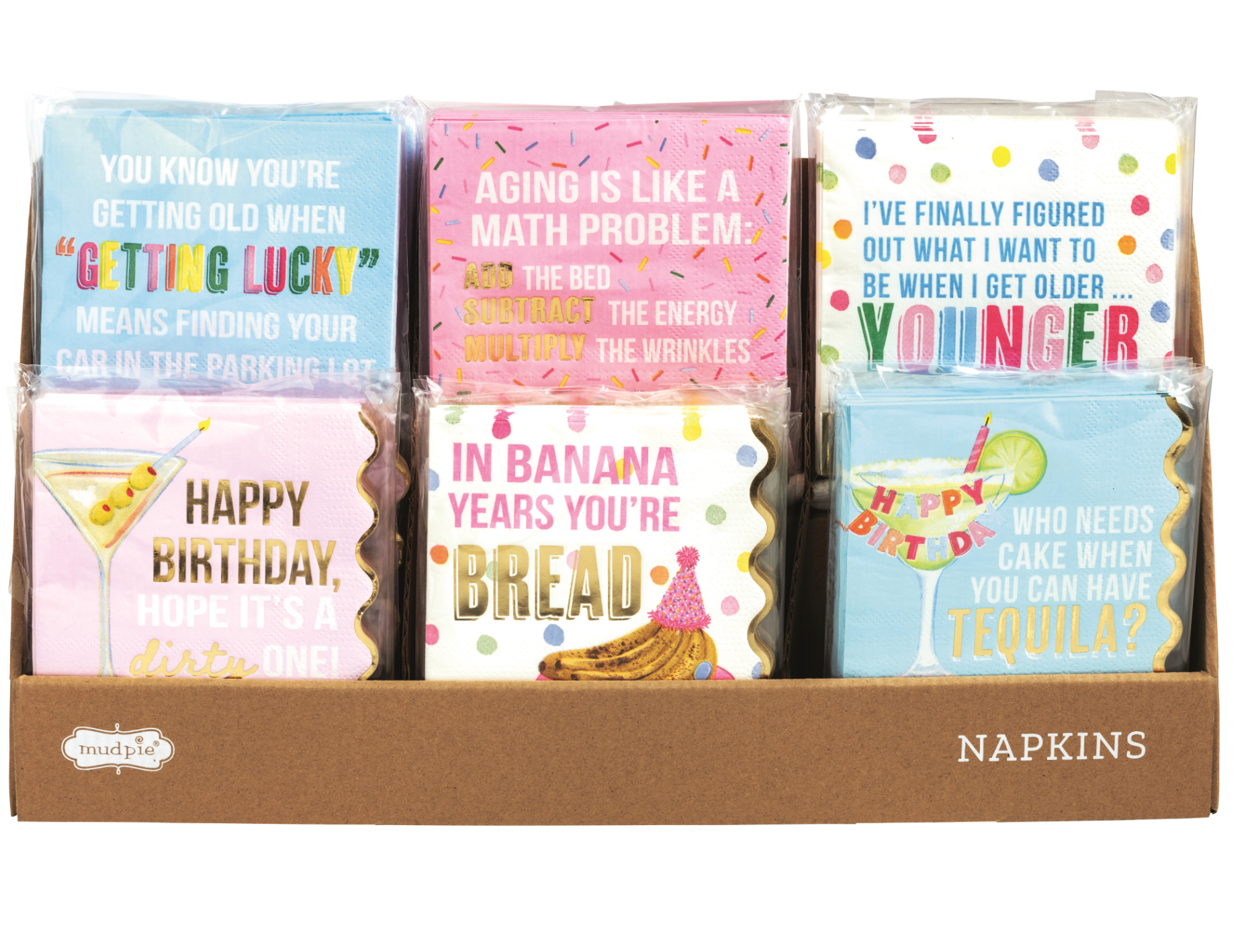 Birthday Funny Gold Napkins