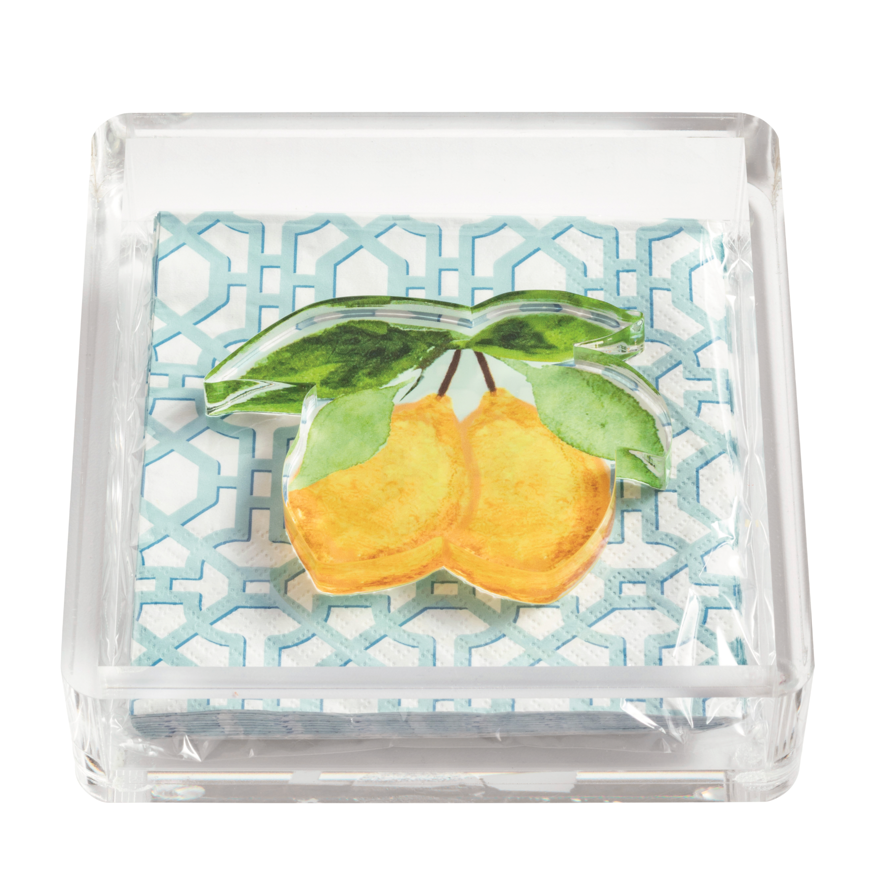 Lemon Napkin Holder & Weight Set