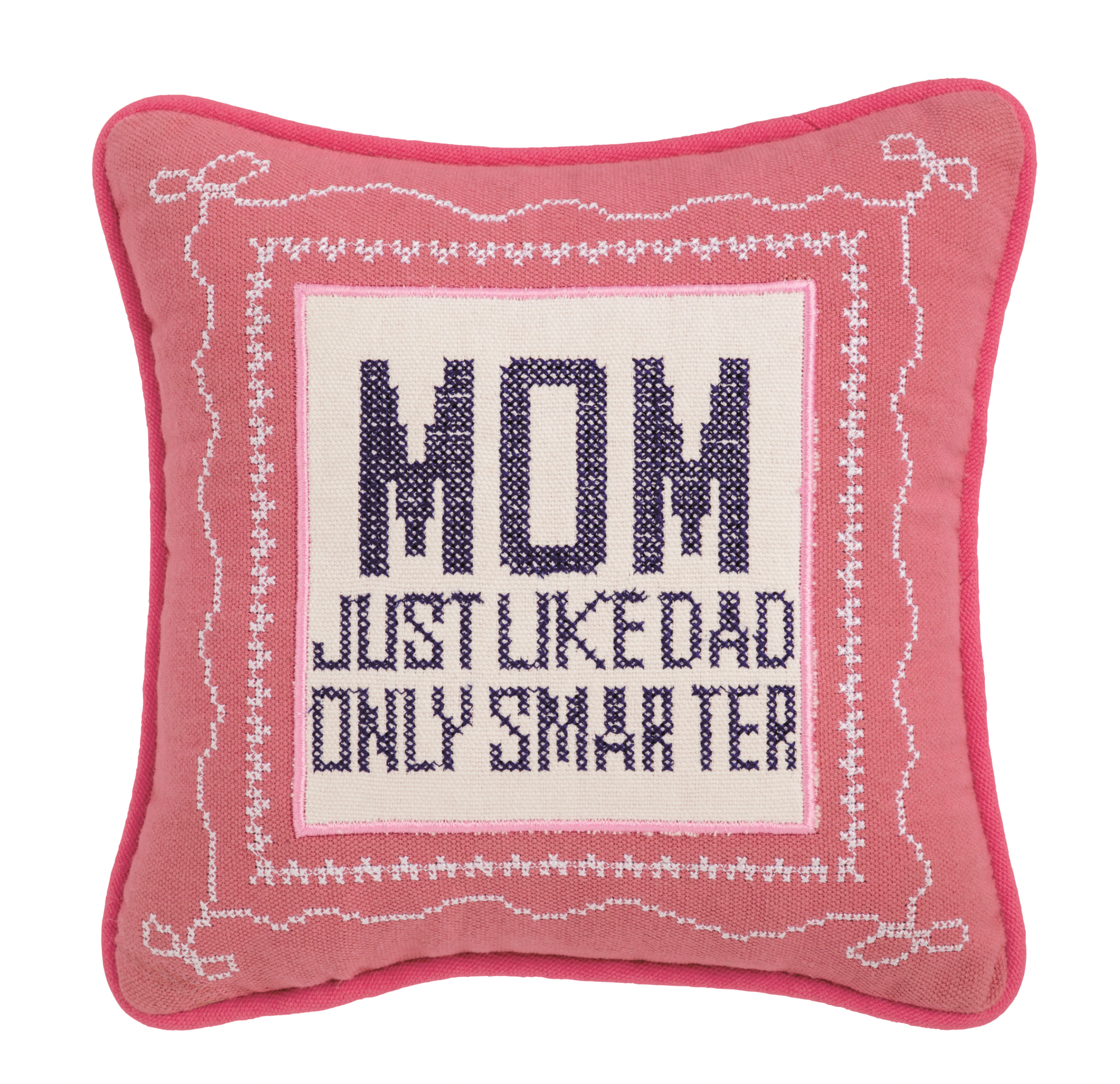 Mom Smarter Needlepoint Pillow