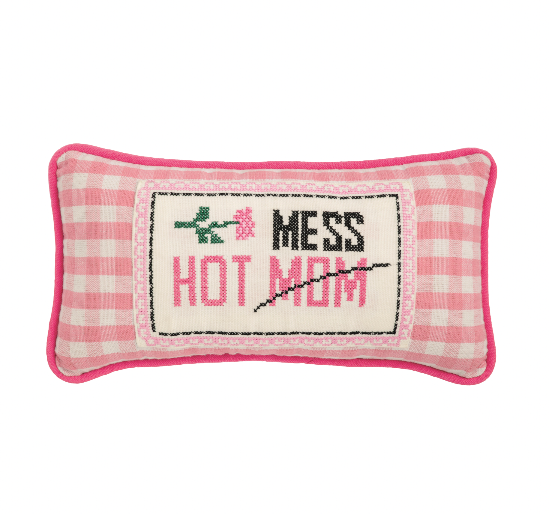 Hot Mess Needlepoint Pillow