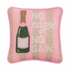 Champagne Needlepoint Pillow