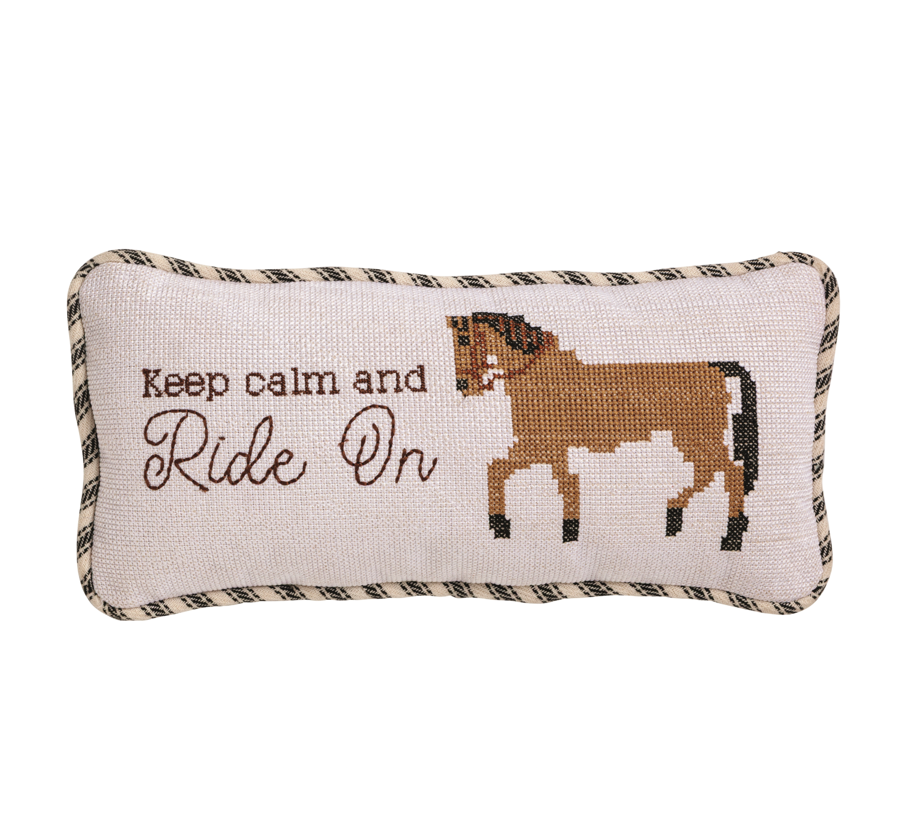 Keep Needlepoint Small Pillow