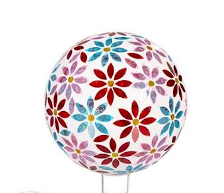 10" Mosaic Glass Gazing Balls by Evergreen - view 5