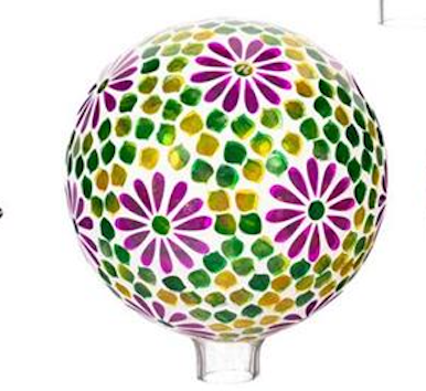 10" Mosaic Glass Gazing Balls by Evergreen - view 4