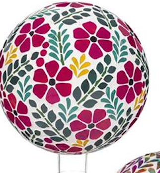 10" Mosaic Glass Gazing Balls by Evergreen - view 9
