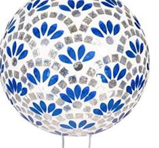 10" Mosaic Glass Gazing Balls by Evergreen - view 8