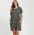 Sofia C6443 Textured Puff Sleeve Mini Dress – Black with Pockets