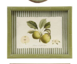 Wood Framed Glass Wall Decor with Birds & Botanicals
