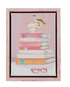 Wood Framed Hand-Painted Canvas Wall Decor with Bird & Mugs/Books, 4 Styles