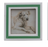 Resin & MDF Photo Frame Magnet w/ Inlaid Stripes, 6 Colors (Holds 3" x 3" Photo)