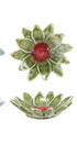 Stoneware Flower Shaped Dish, Reactive Glaze, 6 Colors (Each One Will Vary)