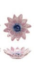 Stoneware Flower Shaped Dish, Reactive Glaze, 6 Colors (Each One Will Vary)
