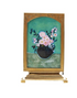 Pewter & Glass Photo Frames with Art, Set of 6 ©