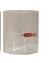 12 oz. Hand-Blown Drinking Glass with Fish On Hook, 3 Styles