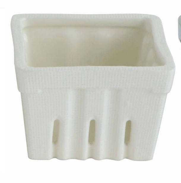 Textured Stoneware Berry Basket, 4 colors