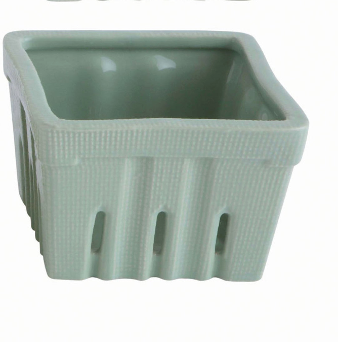 Textured Stoneware Berry Basket, 4 colors