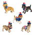 American Classic Table Decor Resin Patriotic Dog