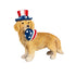 American Classic Table Decor Resin Patriotic Dog