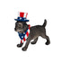 American Classic Table Decor Resin Patriotic Dog