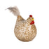 Petal & Plow Table Decor Ceramic Chicken with Feathers, 7"L