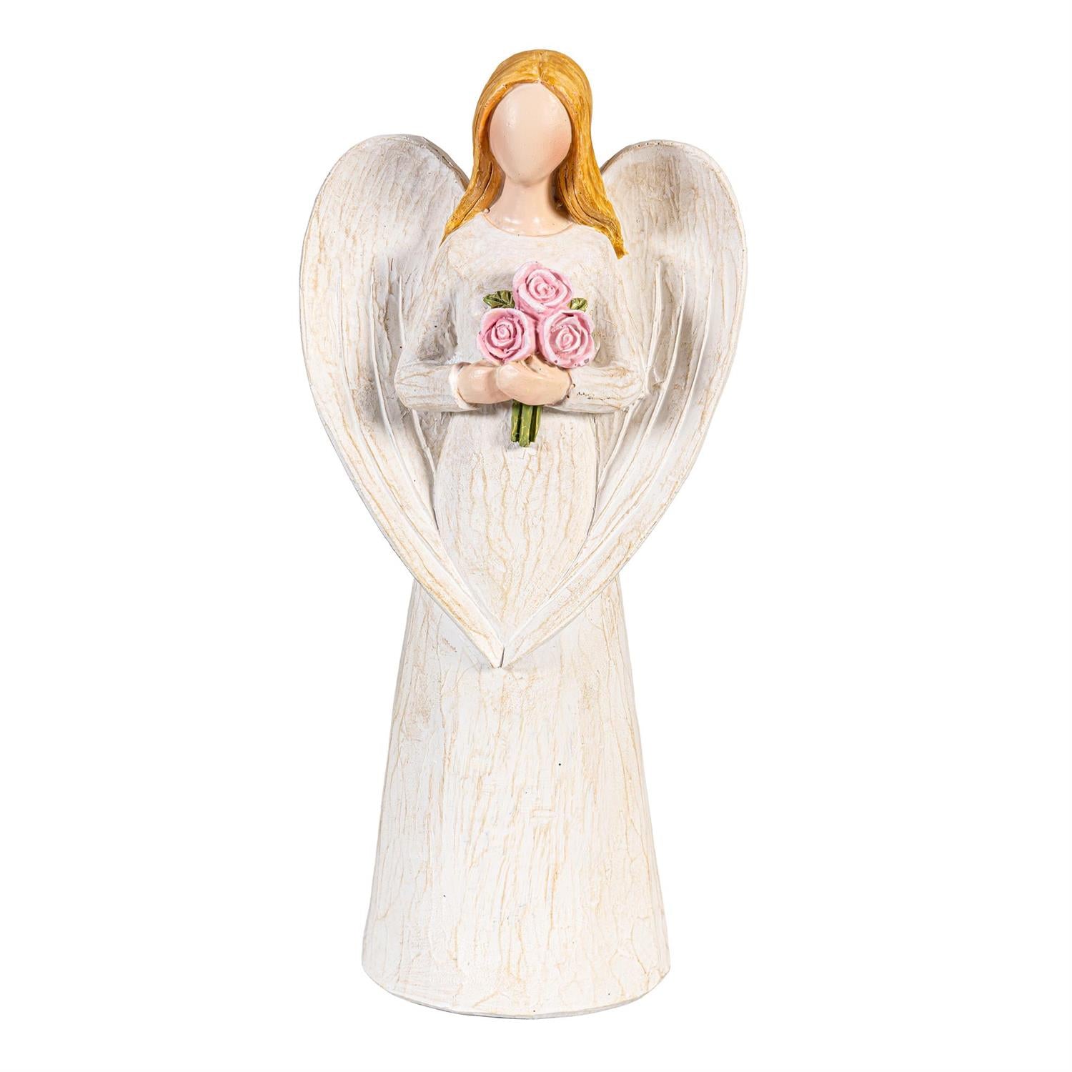 Resin Angel wit Icon, 7.25"H