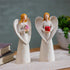 Resin Angel wit Icon, 7.25"H