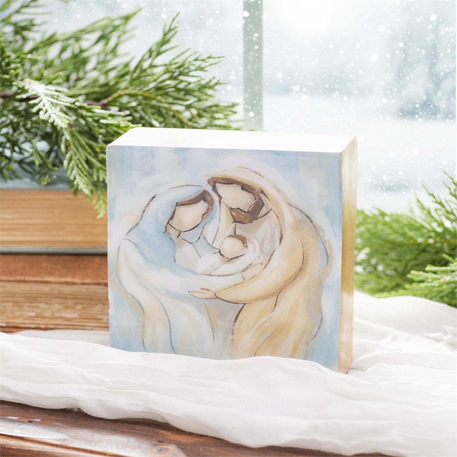 Nativity Mango Wood Square