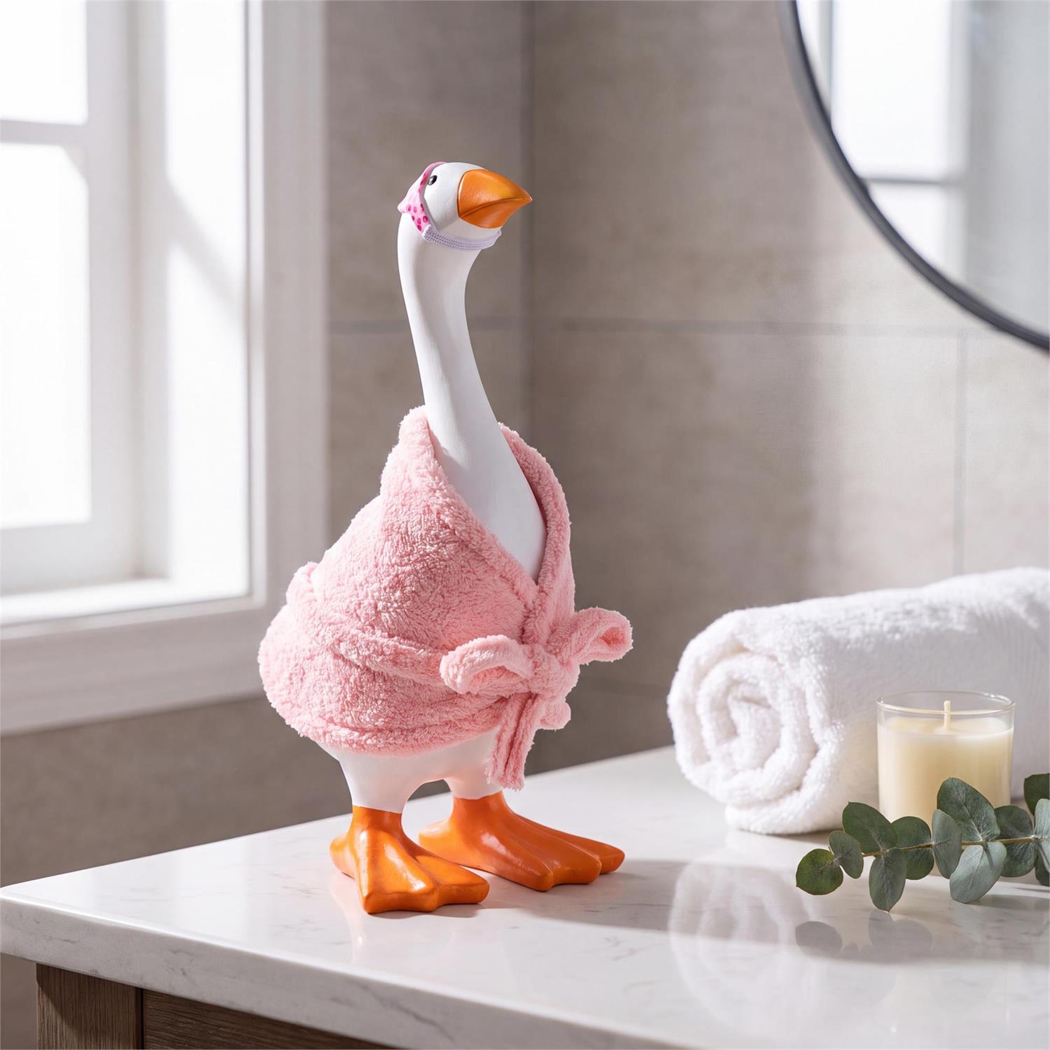 Hillside Pasture Table Decor Fabric Goose Spa Accessory Set