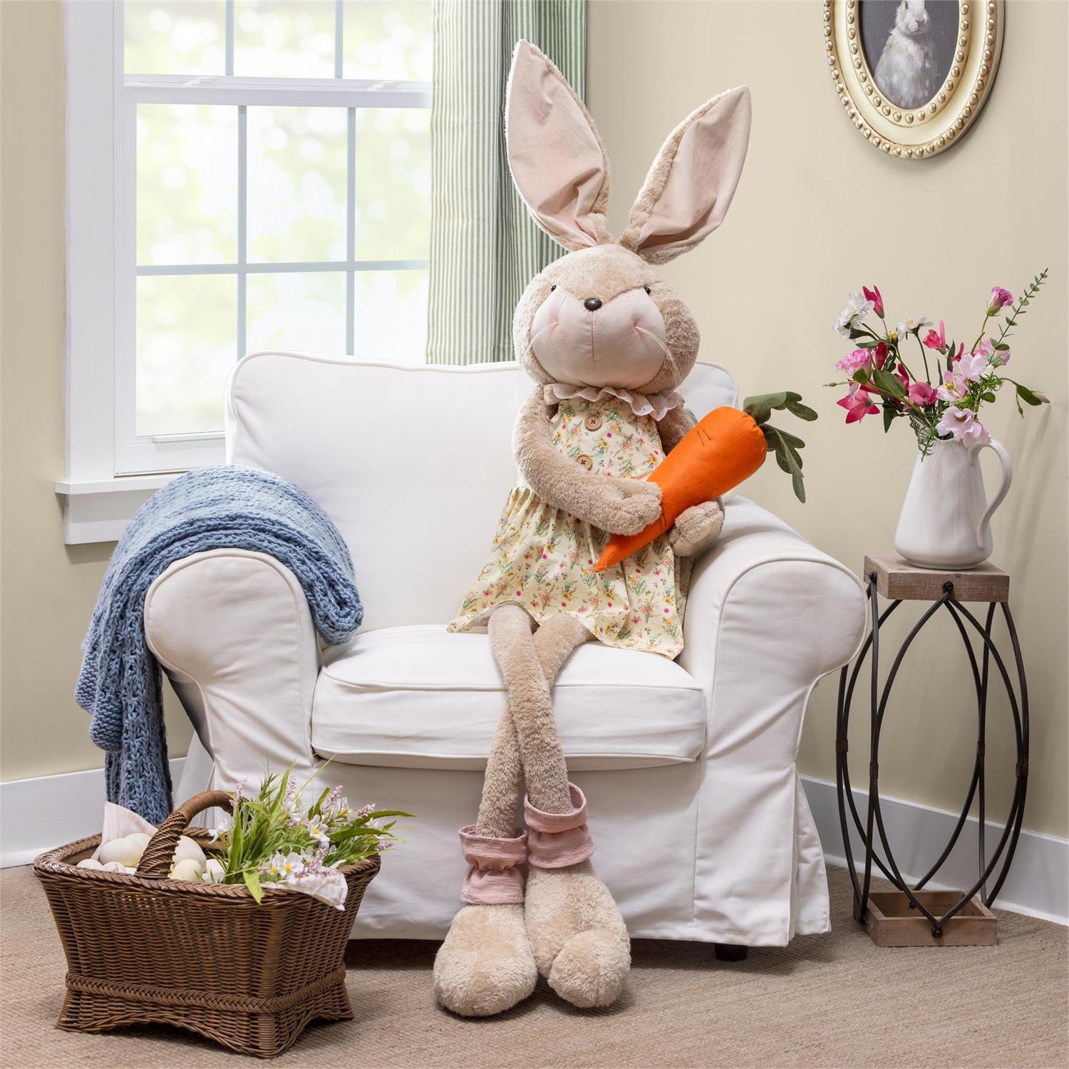 Bunny Blooms Table Decor Fabric Patricia the Bunny