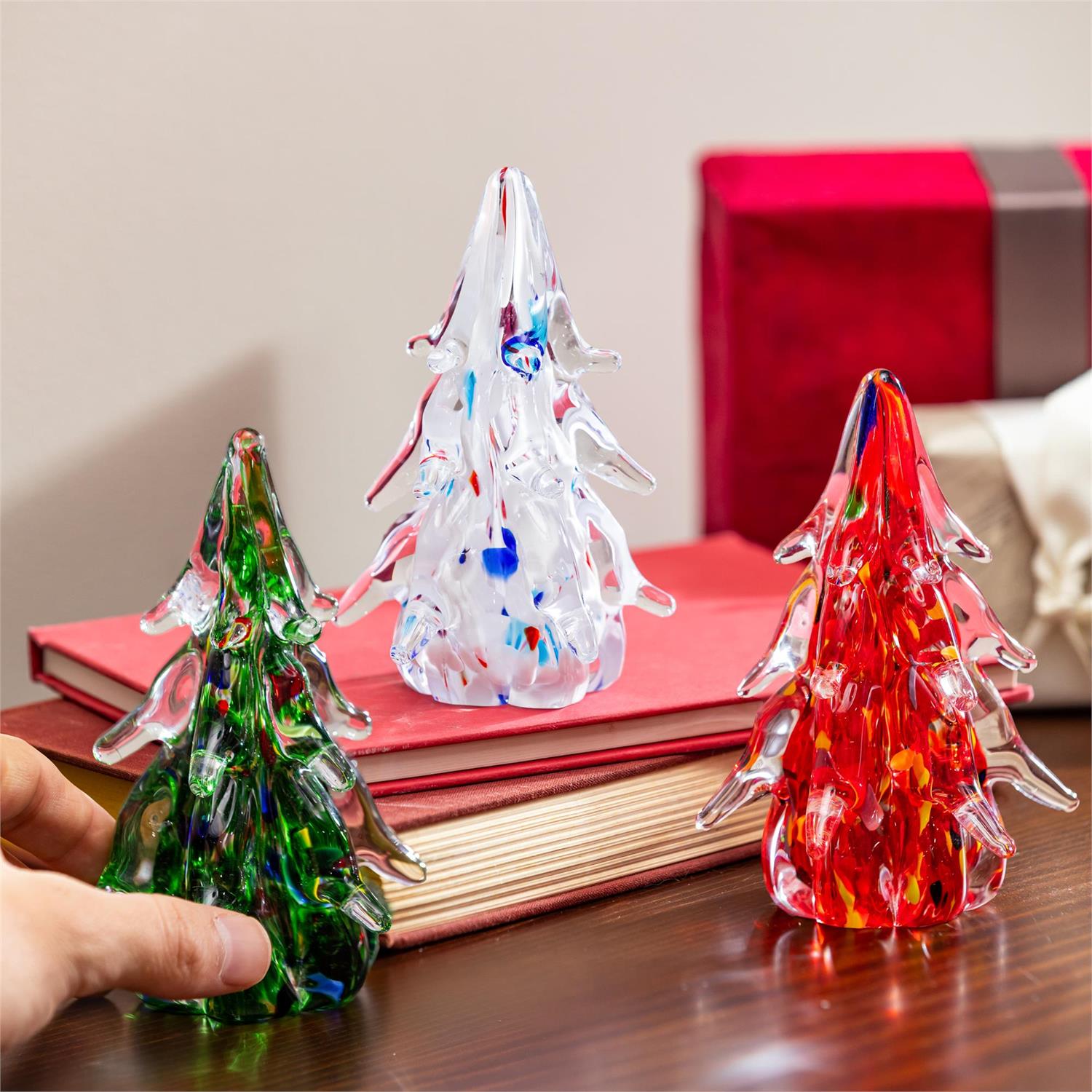 Heartfelt Cheer Art Glass Tree, 5.12"H
