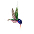 Pollinator Garden Hanging Decor Plastic Glitter Hummingbird, 2 colors