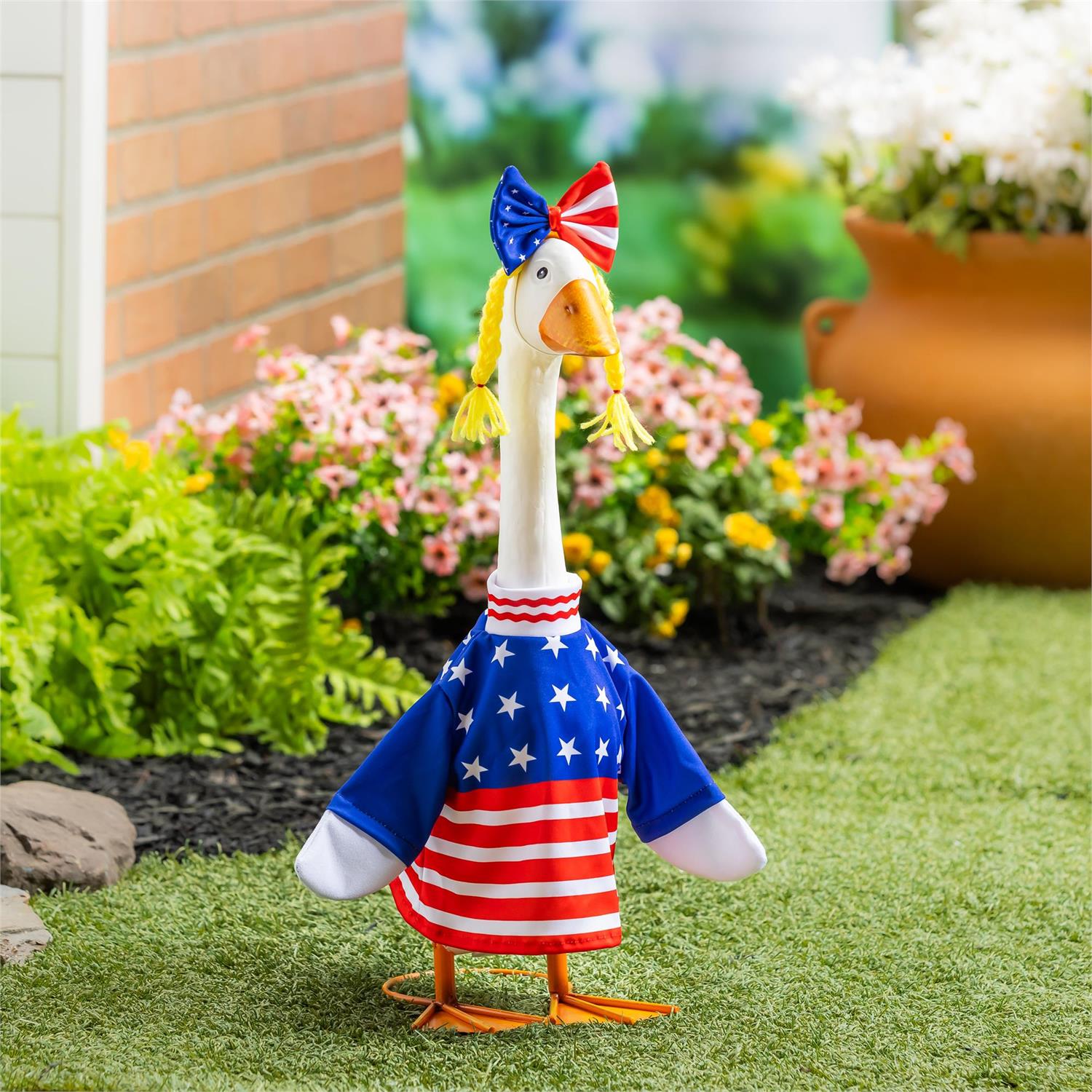 Patriotic Dress For Giddy The Porch Goose