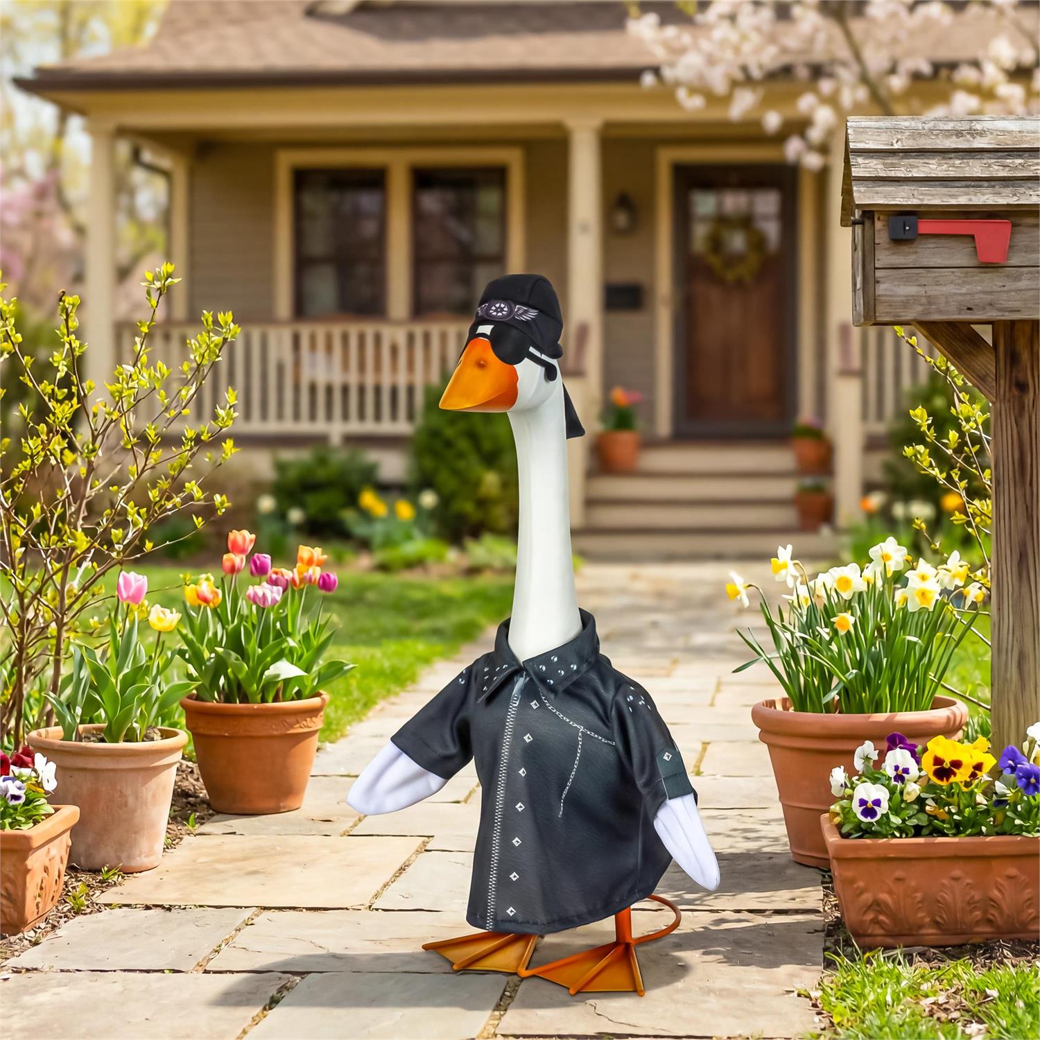 Biker For Giddy The Porch Goose by Evergreen - view 5