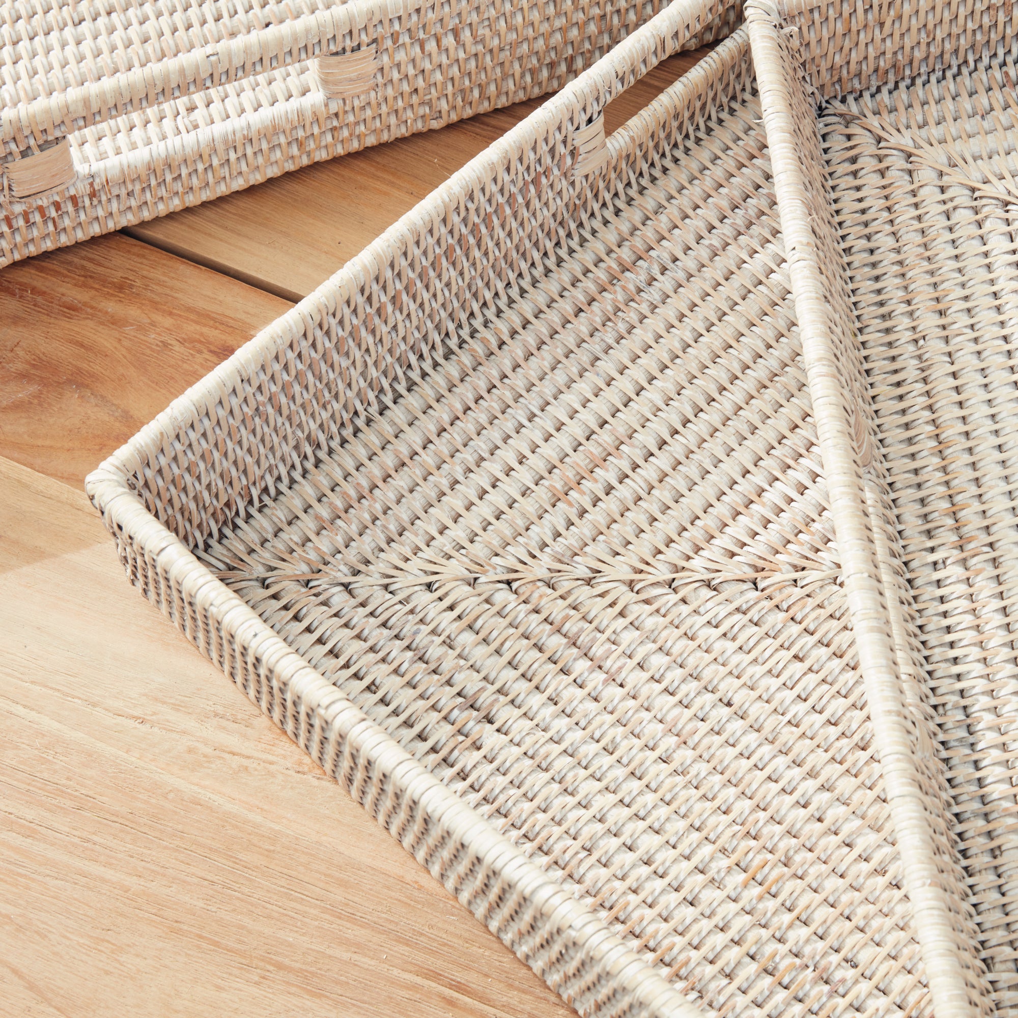 Burma Rattan Ottoman Trays, Set Of 3 - View 4