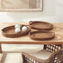 BURMA RATTAN OVAL SERVING TRAYS, SET OF 3 - view 2