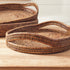 BURMA RATTAN OVAL SERVING TRAYS, SET OF 3 - view 3