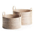Burma Rattan Hampers With Handles, Set Of 2