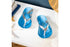 Blue Coastal Table Decor Metal Flip Flip Dish, Set of 2