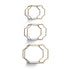 HUDSON MIRRORED WALL SHELVES, SET OF 3