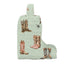 Ida Mae Thunderbird Boots Sage Quilted Boot Bag