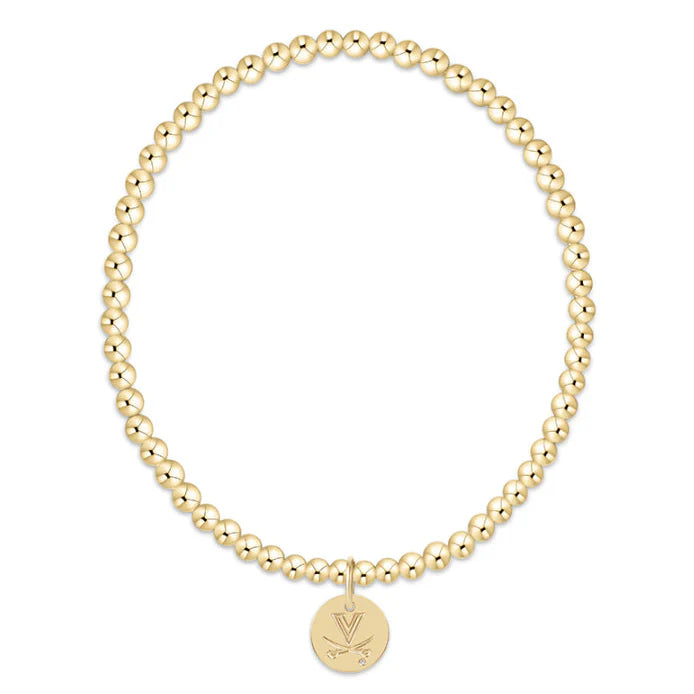 enewton gameday ecollegiate classic gold 3mm bracelet -uva disc