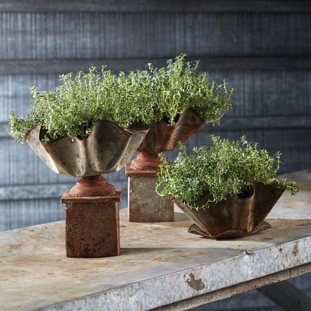 Galvanized Handkerchief Planter - View 3