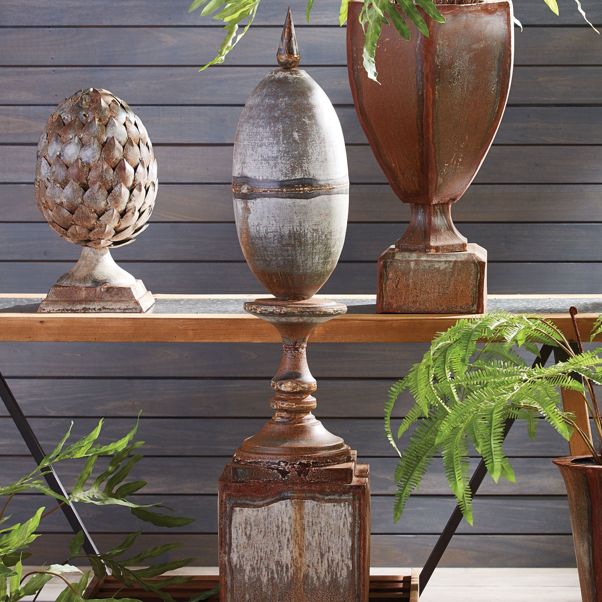Weathered Metal Finial - View 2